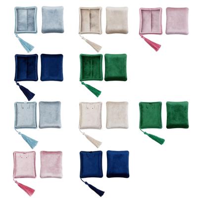Elegant Velvety Travel Case Stylish Velvety Jewelry Container Portable Jewelry Storage Case for Beauty Enthusiasts