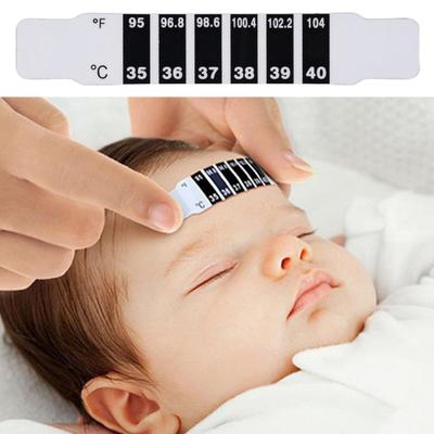 מדבקות למדידת טמפרטורה שימושיות לשימוש חוזר 36-40 מעלות ילדים רצועות ראש מצח מדחום מדי חום טיפול בתינוק