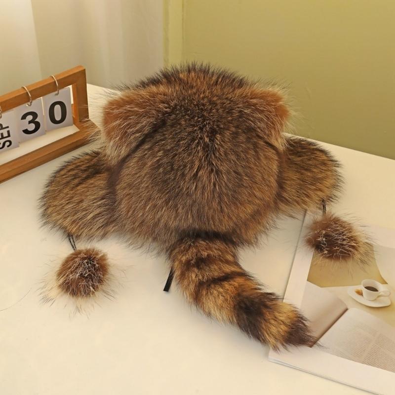 Keep Warm Parent Kids Plush Hat Winter Mongolian Hat for Outdoor Cycling Skiing