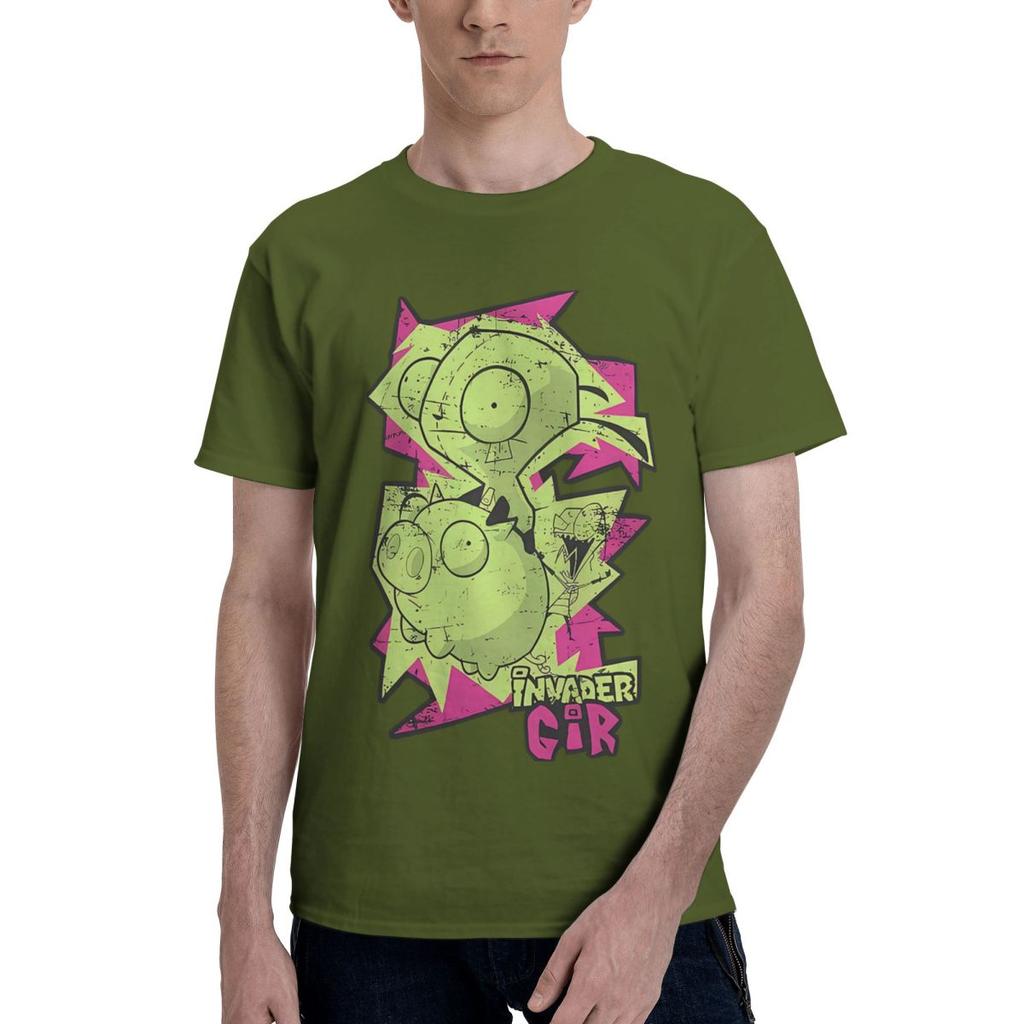 Gir Eindringling von Invader Zim 100% Baumwolle Lässig Atmungsaktiv Bequem Vintage High-End Herrenbekleidung Lustige Geschenke