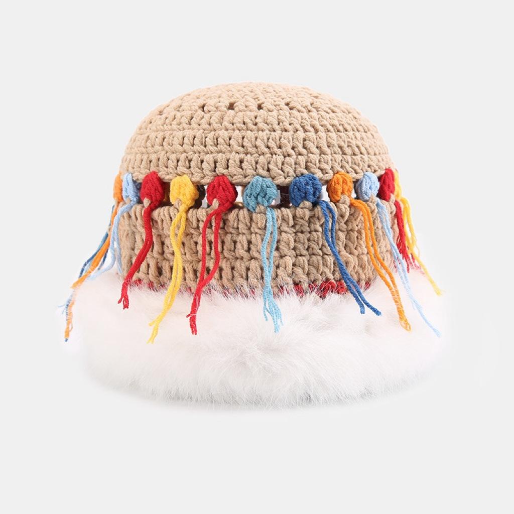 

2025 autumn and winter new knitted hat children M（56-58cm） хаки