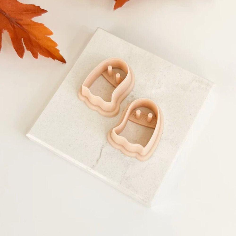 4 Pcs Plastic Ghost Halloween Cookie Mold Press Type Fondant Sugar Craft Mold  Party