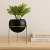 Standing Flower Pot 25 Cm Gold Black Loft