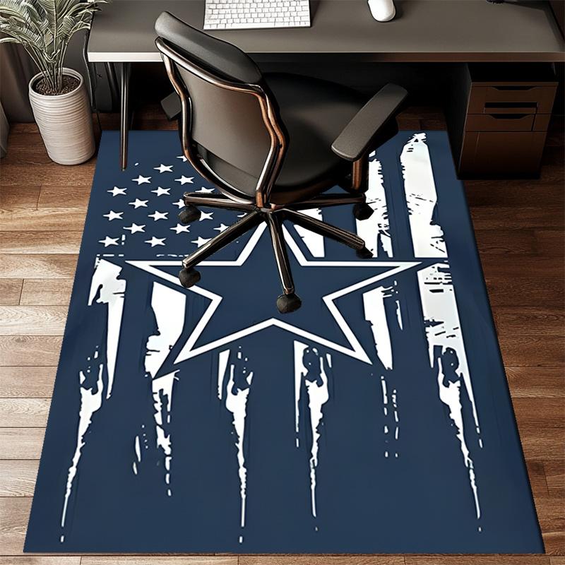 American Football Team Rug Game Carpet, Floor Mat for Bedroom Living Room Entryway Rug, Home Decor Idea Gift for Christmas Birthday