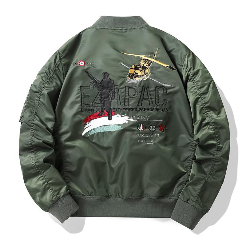 Весна и осень новая куртка пилота ВВС мужская бейсбольная форма с вышивкой в виде — фото 3