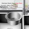 Multi-functional Stainless Steel Corner Sink Strainer BasketKitchen Sink Swan Filter Shelf Vegetable Drainer  Home Storage Rack