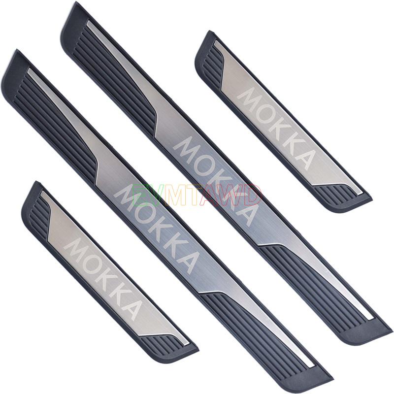 

Для Opel Vauxhall Mokka X Mokka-e аксессуар 2012-2022 нержавеющая накладка на порог автомобиля, защита педали серебряный