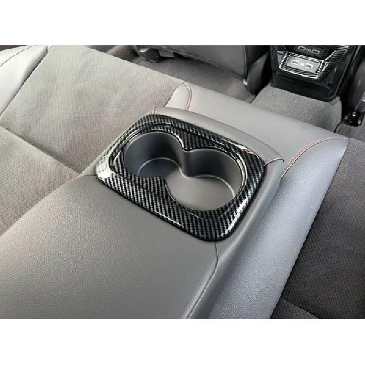 Carbon Fiber Rear Water Cup Holder Cover Trim For - Honda Civic Sedan