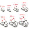 10-100pcs Stainless Steel Double Loops Beads Buckles Clasps Cord End Caps String Foldover Ball Chain Connectors Jewelry Findings