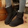 Women's Plus Size Fleece-Lined Winter Boots, Waterproof Non-Slip Snow Boots, Thick Sole Warm Knee-High Shoes