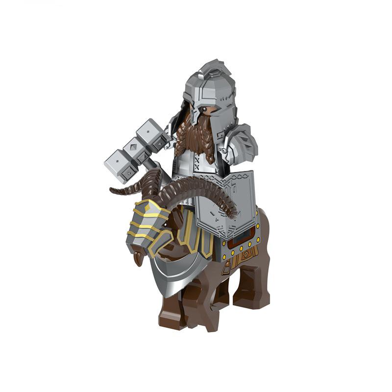 Das Wildschwein Ziegenmontur Tiere Filmmonster Zwergenkrieger Eisener Fuß Däne Anführer der Zwerge Bausteine Spielzeug Für Kinder