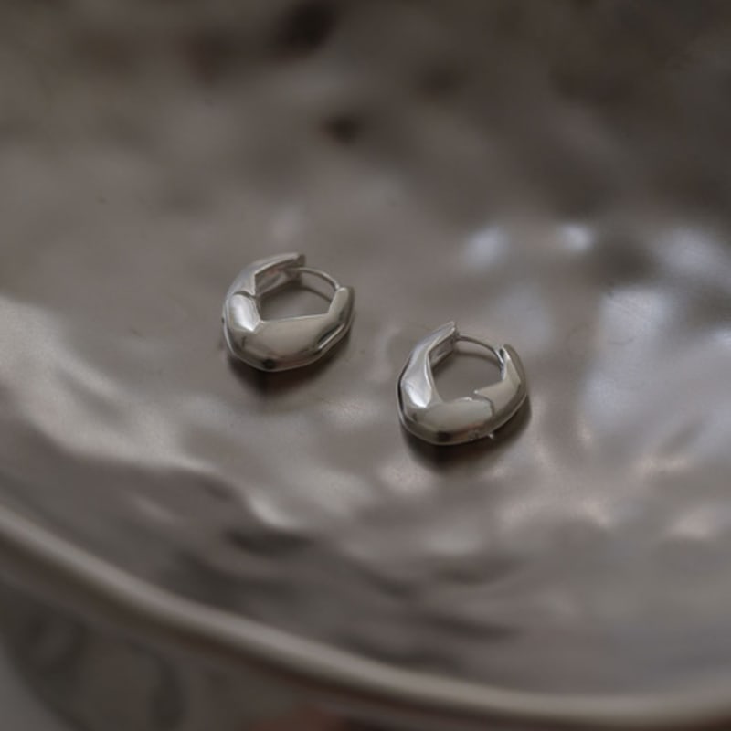 

youngglow silver925 arc earrings (2color) Silver