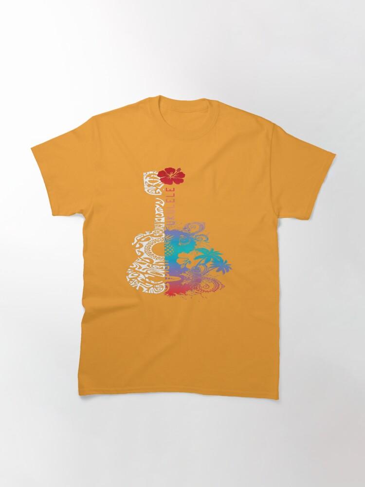 Tattoo Tribal Pattern Ukulele Hawaii Music Classic T-Shirt