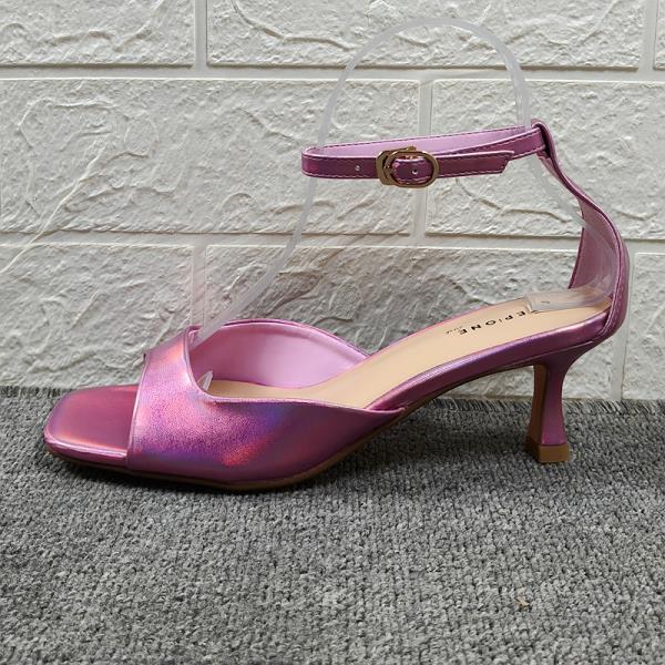 

Модные туфли с пряжкой, женские сандалии 2025, женские сандалии с квадратным носком, на высоком каблуке, роскошные, с ремешком для девочек, на высоком блочном каблуке, новые туфли-лодочки 36