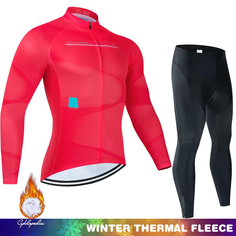 Thermal Cycling Jersey Men Men's Outfit Uniform Man Winter Fleece Road Bicycle Bike Set Clothing 2025 Bicycles Mountain Bikes