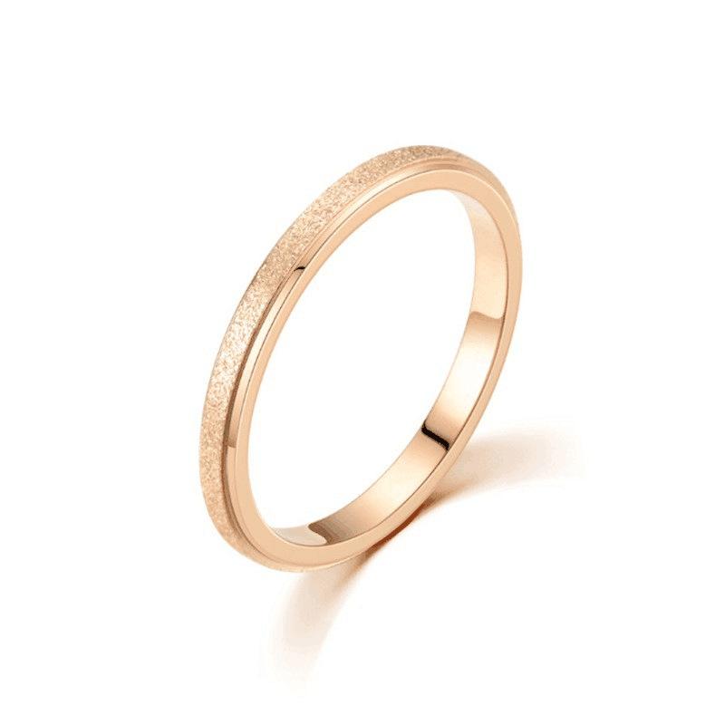 Europe and the United States popular fashion titanium steel matte ring women's popular simple plain ring couple ring cross-border