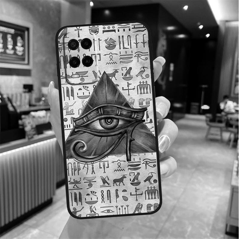 Egyptian Eye Of Horus Case For Oppo A74 A54 A94 A78 A98 A18 A60 A80 A40 A38 A58 A96 A76 A16 A15 A17 A57 A77 A5 Pro