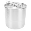 Camping Cooking Pot 304 Stainless Steel Portable Metal Rice Cooker Camping Cookware for Outdoor Hiking
