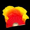 26/31cm Bamboo Chinese Short Bellydance Fan Hand Dye Adults Fan  Veil Pairs Yangko Dance Tools