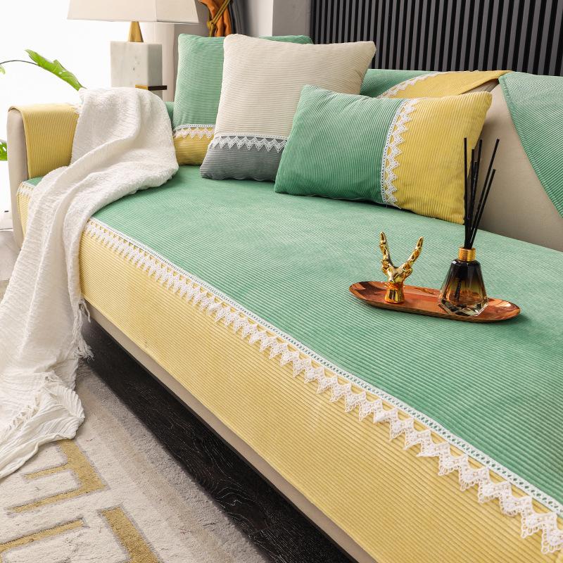 Sofa Cushion Four Seasons Universal Non-Slip Cushion Modern Simple Leather Sofa Cover Cover Cloth Towel