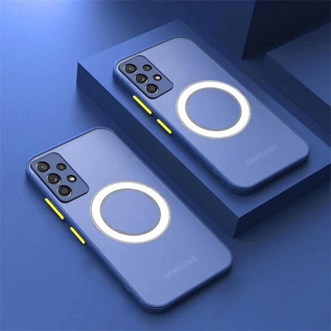 Magnetic Matte Case For Samsung Galaxy A3 G S24 Fe A13 A33 A2 A1 A12 A22 A71 For  Wireless Charge Shockproof Cover