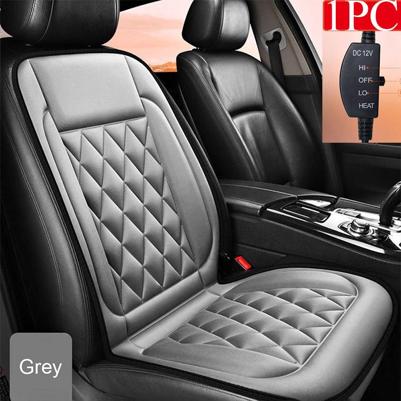 Pernă de scaun auto electrică cu încălzire 12V, 2 trepte, reglabilă, anti-alunecare, pernă de scaun auto încălzită, accesorii respirabile pentru vehicule