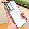 Funda de Silicona Transparente con Chapado de Diamante Para Samsung Galaxy A17 A16 A26 A36 A56 A06 A15 A25 A35 A55 A14 A24 A34 A54 A05 Cubierta