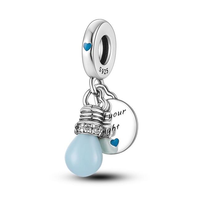 

Новые подвески из стерлингового серебра 925 пробы, светящиеся хамелеоны, светлячки, пчелы, бусины, подходят для браслетов, ювелирных изделий 1pcs