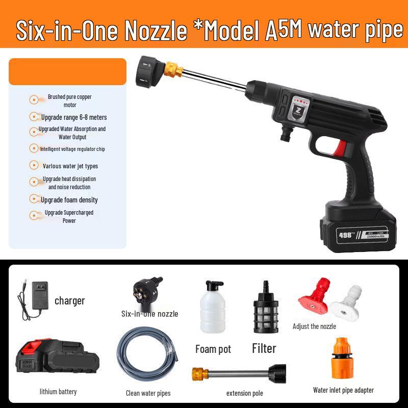 Wireless High-Pressure Lithium Battery Car Wash Water Sprayer