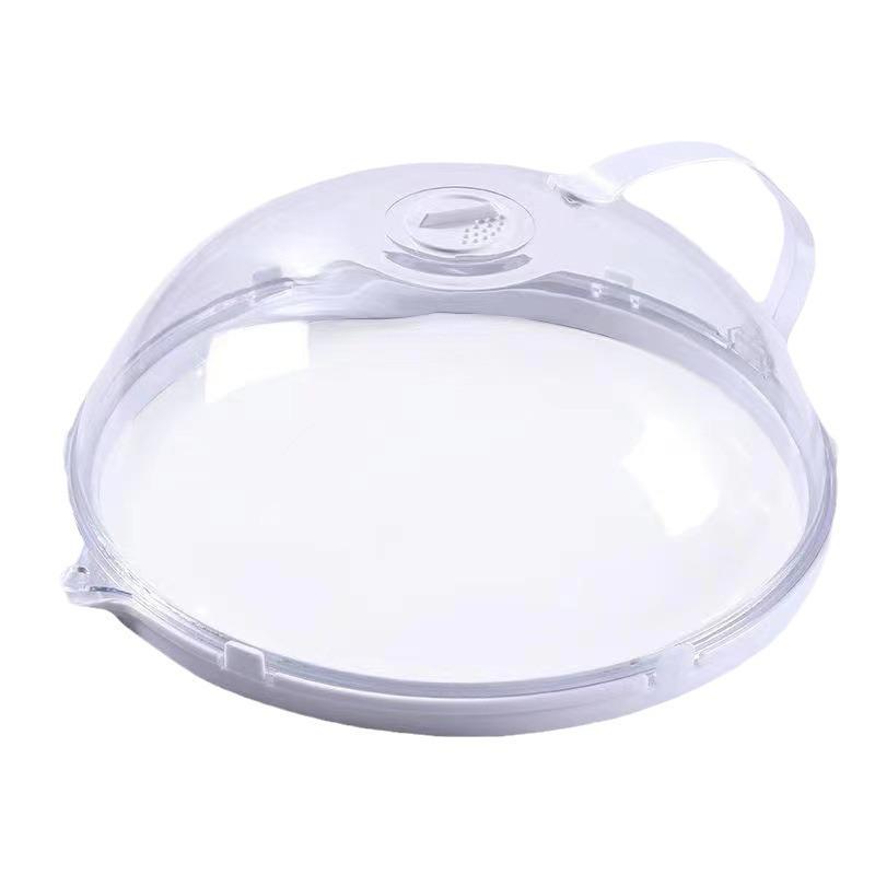 High-Temperature Resistant Microwave Splatter Guard - Transparent, Food-Grade Oil-Proof Cover for Safe Heating