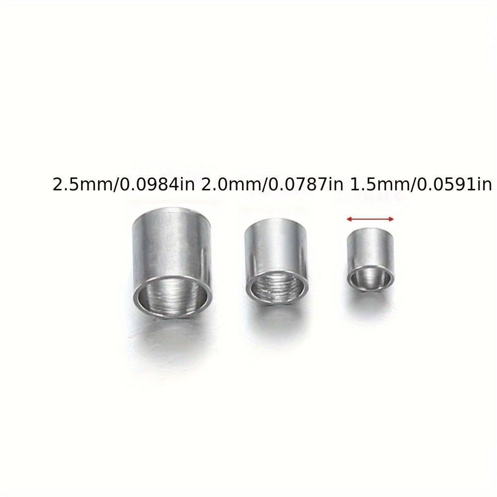 200 Stück/Lot 1,5 2,0 2,5 mm Gold Kupfer Röhrchen Crimp Endperlen Stopper Abstandshalterperlen Für Schmuckherstellung Zubehör Halskette