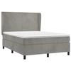 VidaXL Lit à sommier tapissier et matelas Gris clair 140x200cm Velours - Modèle 3129093