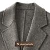 Men's 100% Merino Wool Double-Faced Business Overcoat