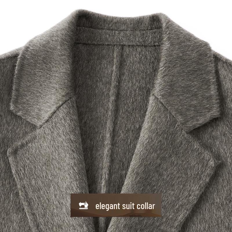 Men's 100% Merino Wool Double-Faced Business Overcoat