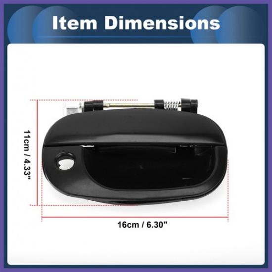 Car Exterior Door Handles Front Right for Hyundai H1 STAREX 1998-2007 Black