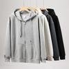 310g Unisex Pure Cotton Drop Shoulder Zipper Hoodie