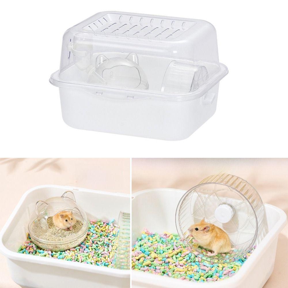 Convenient Large Space Hamster Cage Breathable Ventilation Small Animal Carrying Cage Sturdy Pet House