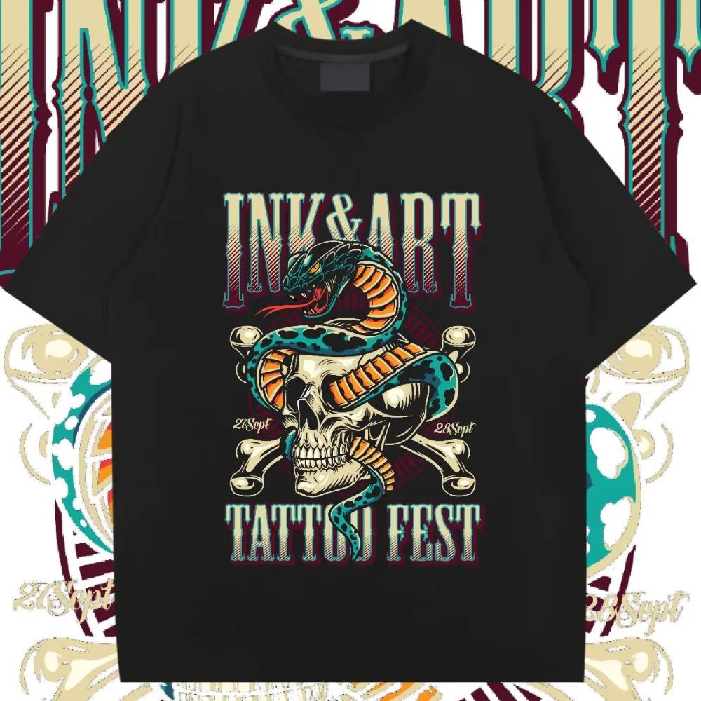 

Футболка Cobra свободного размера, классическая винтажная футболка в стиле хип-хоп, специальная хлопковая футболка, стиль унисекс для активного отдыха XXXXXL чёрный