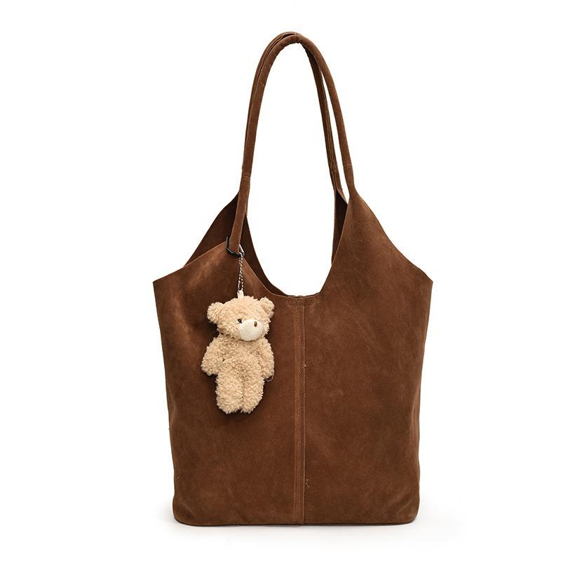 Autumn and Winter New Tote Mother and Child Bag Women's Large-capacity Deerskin Velvet Shoulder Bag Women's Autumn and Winter Retro Zipper Bag