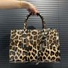 Women'S Elegant Temperament Tote Bag Large Capacity Personalized Leopard Print Celebrity Shoulder Bag