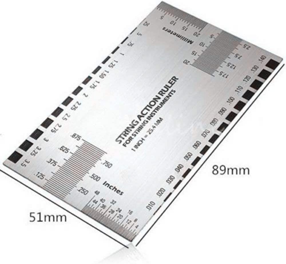 String Action Ruler Gauge Guitar Repairing Tool for Luthier Fit for Guitar Ukulele Bass Banjo Mandolin