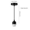 1/5PCS 1.5M Metal E27 Pendant Light Fitting Modern Industrial Lamp Holder with Lock Ring Black White Gold Braided Flexible Cable