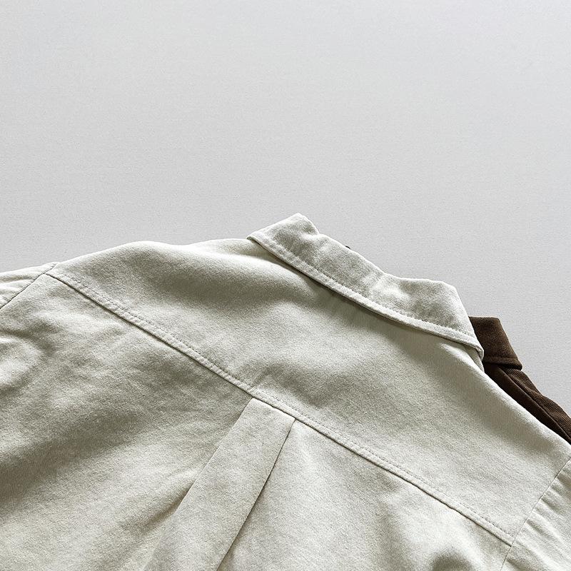 Jungenhemd Kinder Koreanische Waldserie Vielseitiges Trendiges Oberteil Mädchen Freizeitjacke Kinderbekleidung