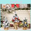 Stunning 20cm Gold Faux Snow Mini Christmas Tree Ornament Ideal For Enchanting Holiday Home Decorations