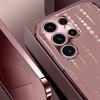 Custodia in Vetro Temperato Metallizzata con Fantasia a Strisce per iPhone 17 Pro Max 11 12 13 14 15 16 Pro 15 14 Plus 17 Air 17E Cover