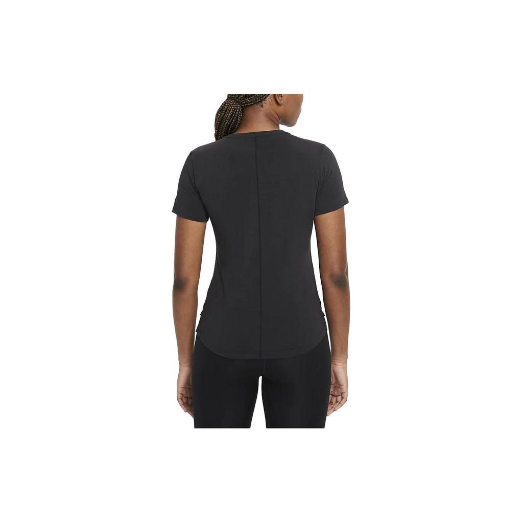 Nike Dri-FIT UV One Luxe Solid Crew Neck Slim Fit T-Shirt Women Tops Black DD0618-010