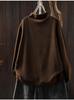 2025 Bojiafan Women's Half-High Collar Plush Sweatshirt with Stylish Colorful Buttons