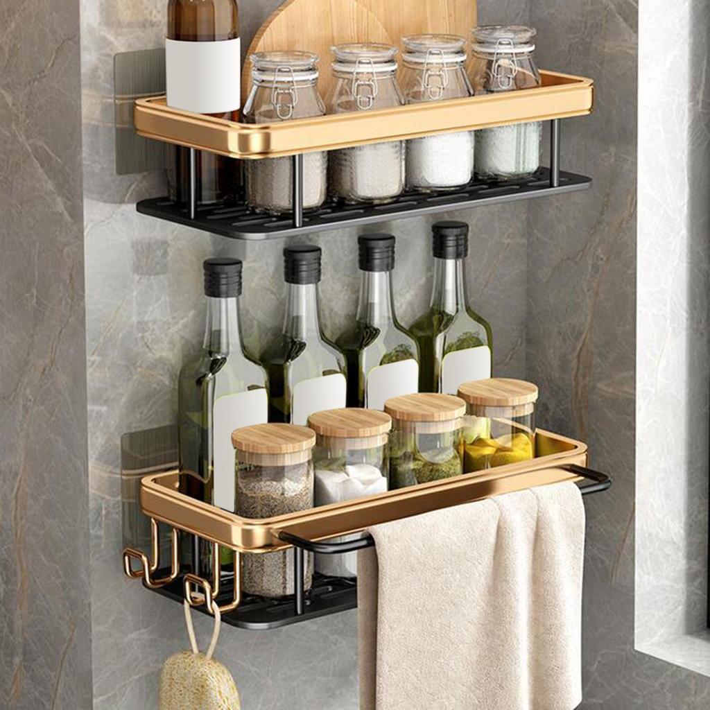 Shower Caddy aluminum Shampoo Holder Rustproof Storage Rack for Toilet Kitchen Restroom Bathroom