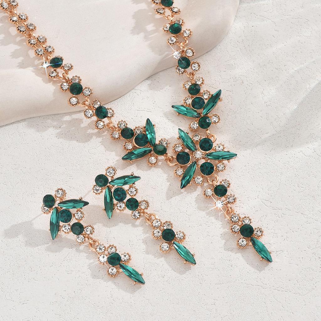 Jewelry Bridal Necklace Earrings Set Wedding Dress Banquet Dress Jewelry