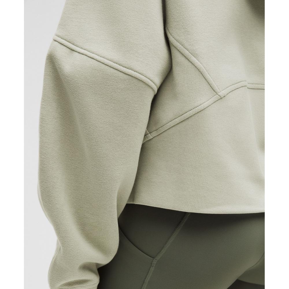 Lululemon Scuba Oversized Half Zip Hoodie Fog Green